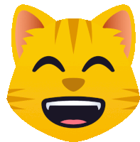 Grinning Cat With Smiling Eyes People Sticker - Grinning Cat With Smiling Eyes People Joypixels Stickers