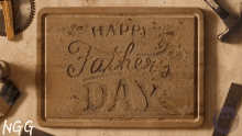 Happy Fathers Day Wooden Sign GIF - Happy Fathers Day Wooden Sign Daddys Day GIFs
