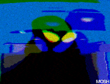 a colorful background with the word mosh on the bottom right