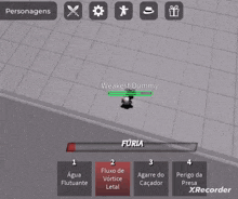 a screenshot of a video game with weakest dummy in the middle