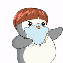 excited angry hype rage penguin