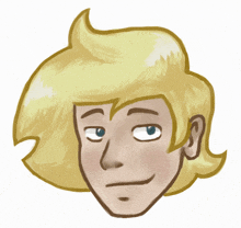 a cartoon drawing of a person 's face is made up of squares
