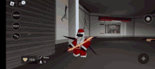 a screenshot of a video game shows a santa claus character