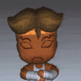 a cartoon character with his arms crossed has a sad face on his face