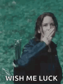 Wish Me Luck Salute GIF - Wish Me Luck Salute Katniss Everdeen GIFs