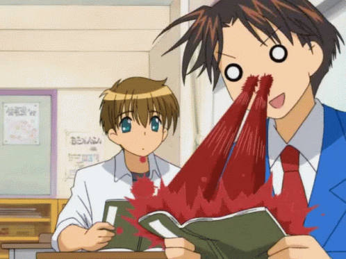 Nose Bleeding Anime GIFs  Tenor