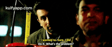 two men are standing next to each other and one of them says i wanted to