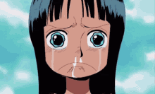 one piece anime nico robin tears crying