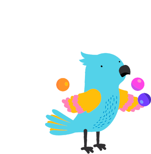 Parrot Juggling Sticker - Parrot Juggling Giocoleria Stickers