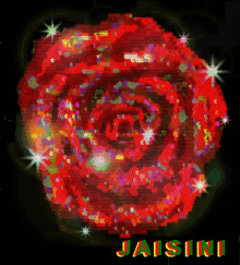 Red Rose Art Gif GIF - Red Rose Art Gif Sequin GIFs