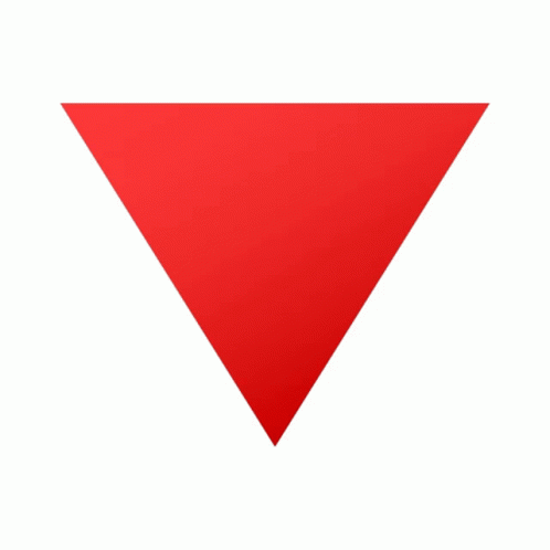 Red Triangle Pointed Down Symbols Sticker - Red Triangle Pointed Down ...
