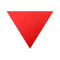 a red triangle on a white background that looks like a heart