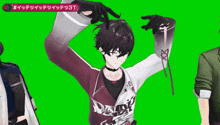a video game character with a choker on his neck