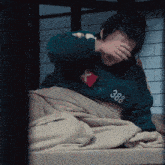 a person with the number 388 on their sweater