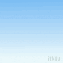 a cartoon penguin is sitting on a toilet with the word pengu below it