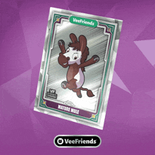 a card with a donkey on it titled mature mule