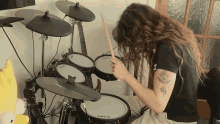 Playing The Drums Bradley Hall GIF - Playing The Drums Bradley Hall Performing GIFs