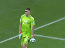 a soccer player with the number 23 on his shirt