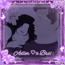 a picture of a man and a woman with the words i love you on the bottom