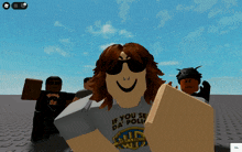 a man wearing sunglasses and a shirt that says if you 're da ' poli