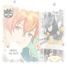 a picture of a boy with the words akito de fer on the bottom