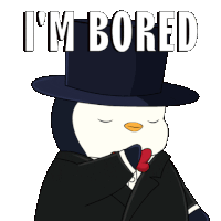 Bored Penguin Sticker - Bored Penguin Boring Stickers