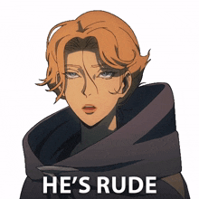 hes rude sypha belnades castlevania he disrespected me hes a rude person