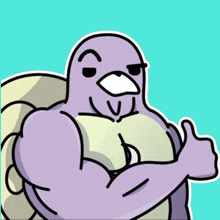 a cartoon turtle giving a thumbs up sign