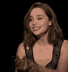 emilia clarke laughing happy pretty laughing hysterically