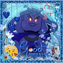 a picture of a cartoon character with the words good morning