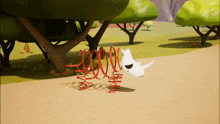 a cartoon of a rhino on a spring