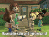 Jimmy Neutron Have Some Cake And Goodie Bags GIF - Jimmy Neutron Have Some Cake And Goodie Bags Birthday Party GIFs