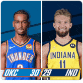 Oklahoma City Thunder (30) Vs. Indiana Pacers (29) First-second Period Break GIF - Nba Basketball Nba 2021 GIFs