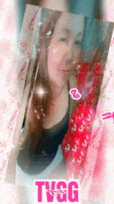 a picture of a woman with the word tvsg on the bottom right