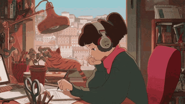 Student Studying GIF - Student Studying Anime - Discover & Share GIFs