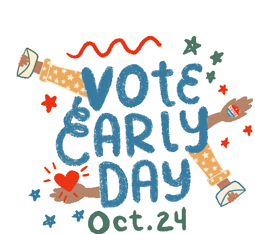 Vote Early Day Early Voting Sticker - Vote Early Day Early Voting I Voted Early Stickers