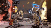 a video game scene with a cartoon character with a smiley face and x on it