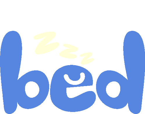 Bed Sleeping Letter E In The Word Bed In Blue Bubble Letters Sticker - Bed Sleeping Letter E In The Word Bed In Blue Bubble Letters Sleeping Stickers