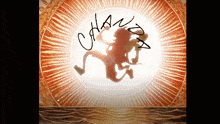 a silhouette of a person with the word chan written on it