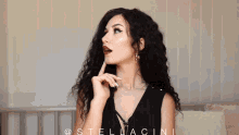 Stella Cini White Nails GIF - Stella Cini White Nails Long Nails GIFs