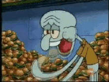 Squidward Krabby Patty GIF - Squidward Krabby Patty Eating GIFs