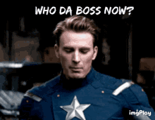 Who Da Boss Captain America GIF - Who Da Boss Captain America GIFs