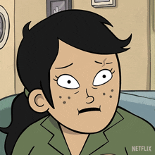 a cartoon character with a netflix logo on the bottom
