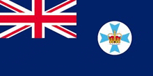 the flag of the united kingdom with a cross and crown on it .