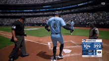 a baseball player with the number 4 on the back of his shirt