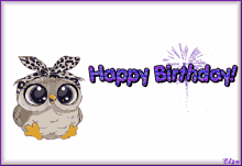 happy birthday owl gif