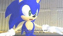 Sonic Adventure 2 Arrested GIF - Sonic Adventure 2 Arrested Keep Your Hands Up In The Air GIFs