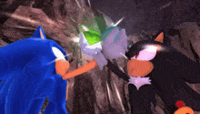sonic the hedgehog and shadow the hedgehog are fighting each other in a video game