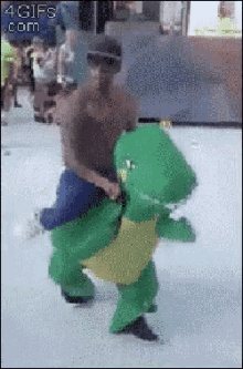 Costume Dinosaur GIF - Costume Dinosaur Dance Moves GIFs