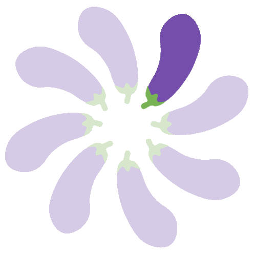 Eggplant Emoji Throbber Sticker - Eggplant Emoji Throbber Stickers